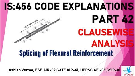 Is456 Code Clause Wise Detailed Explanationscurtailment And Splicing Of