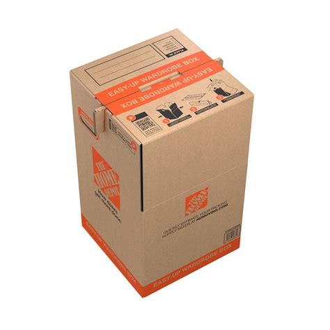 The Home Depot Easy Up Wardrobe Moving Box 3 Pack 20 In W X 20 In L
