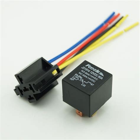 12v Dc 7080a Automotive Auto Relays 5 Wire And Relay Socket With Harness