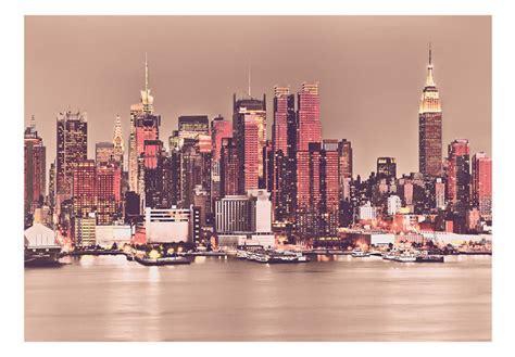 Fototapet Ny Midtown Manhattan Skyline New York Stad Fototapeter