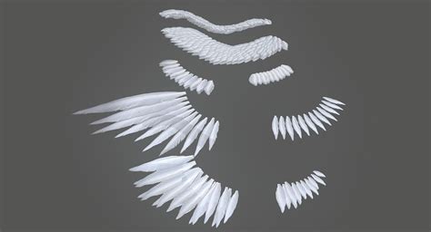 3d model angel wings vr ar low poly cgtrader