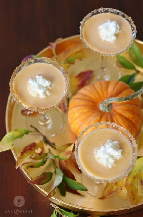 Pumpkin Pie Martini Holiday Cocktail Recipes Sand And Sisal
