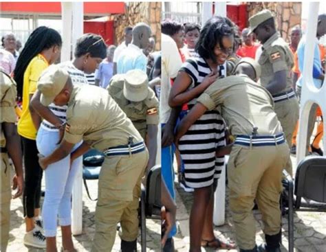 Females Entering Ugandan Stadium Were Searched And Checked Like This