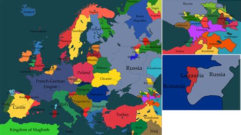 Map Of Alternative Map Of Europe Easy Blank