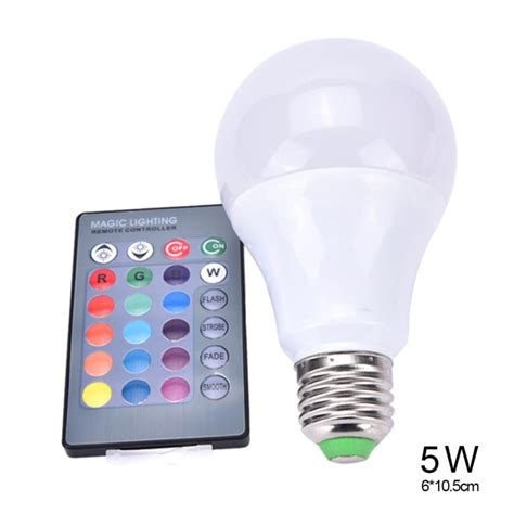 Led Color Changing Light Bulb With Remote Control 16 Different Color