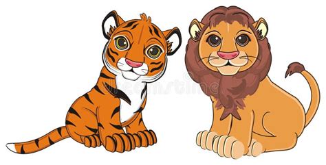 Tiger Lion Stock Illustrations 24084 Tiger Lion Stock Illustrations