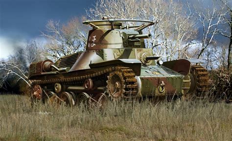 Hd Wallpaper Art Tank Type 4 Re Well Ke Nu Japanese Lightweight