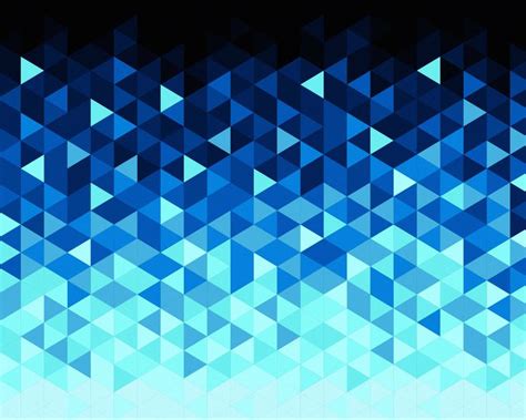Abstract Triangle Artistic Blue Digital Art Geometry Pattern 2k