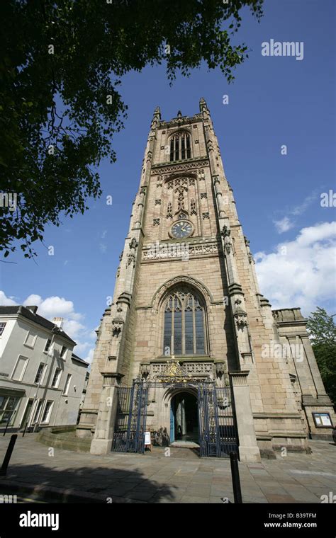 City Of Derby England The Perpendicular Gothic Tower Of Derbys All