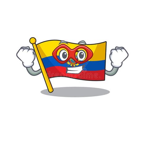 Caricatura De Un Ecuador De Bandera Vestida Como Oficial De Policía