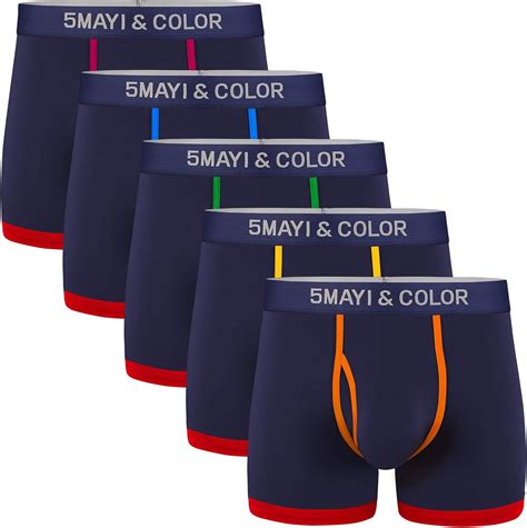 5mayi Underwear Mens Boxers Shorts Multipack Cotton Long Leg Boxers For Men Underwear Boxer