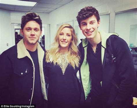 Just like his bandmate harry styles, niall's taken a shine to an older lady: Ellie Goulding cosies up to Niall Horan and Shawn Mendes ...
