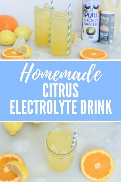 The predominant aim of isotonic sports drinks is to restore water, sugars, and salts. Homemade Citrus Electrolyte Drink | Recipe (With images ...