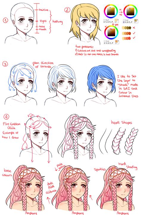 Female Hair Tutorial By Amphany On Deviantart
