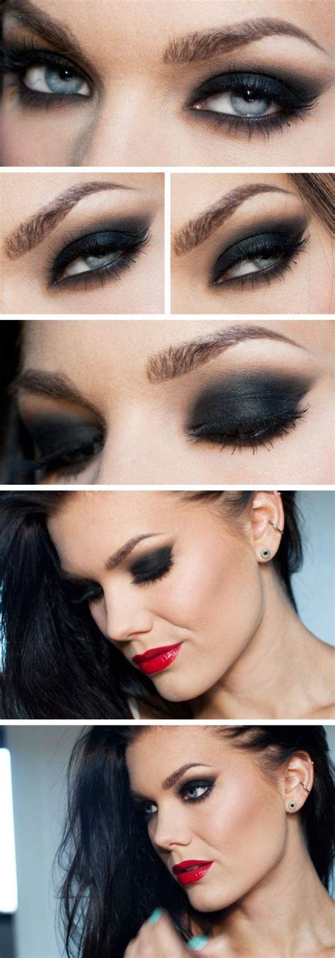 Smokey Eyes With Red Lips Thats Sensous Seductive Hike N Dip Smokey Eye Red Lips Smoky Eyes