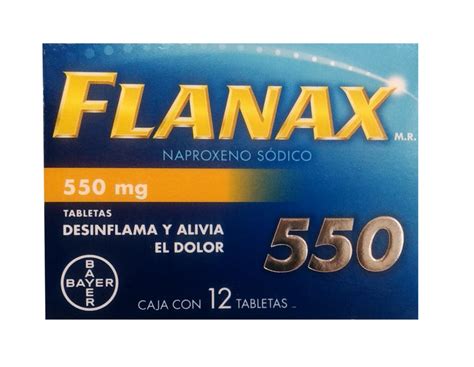Antiinflamatorio Flanax 550 Mg Con 12 Tabletas MercadoLibre