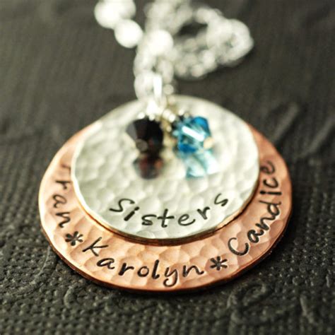 Personalized Sister Ts Sister Necklace T For Sister Etsy