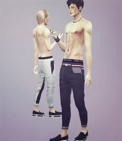 10 Baggy Cropped Pants At Sims 4 Male Clothes