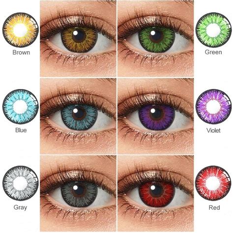 Color cosplay contactos 1 par de lentes contacto marrã³n para los ojos
