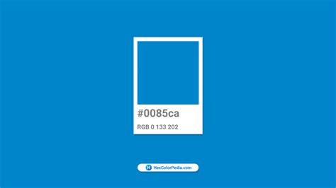 Pantone Process Blue C Color 0085ca Hex Color Conversion Color