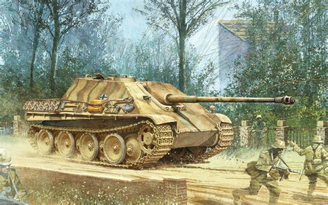 Jagdpanther In Action Military Drawings Military Artwork Tank Armor