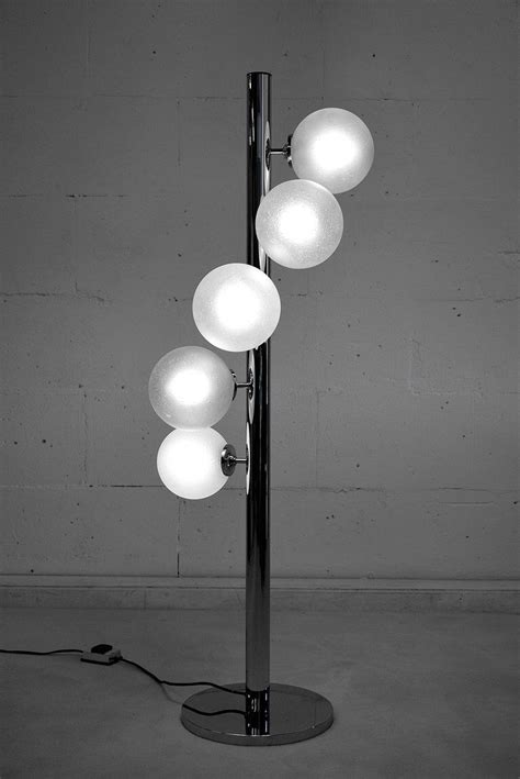 Italian Mid Century Modern Chrome Lumi Floor Lamp Lamp Floor Lamp