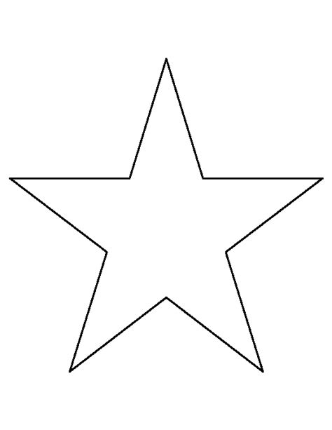 8 Inch Star Pattern Use The Printable Outline For Crafts Creating