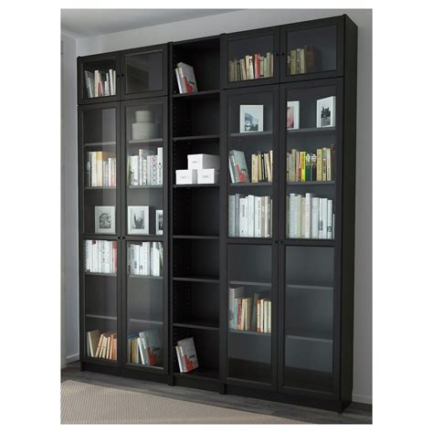Billy Oxberg Bookcase Black Brown 78 34x11 34x93 14 Ikea In