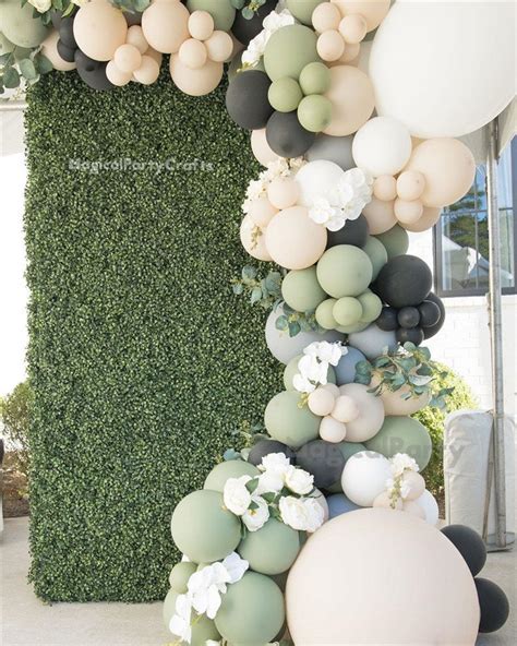 Pcs Retro Sage Green Balloon Garland Arch Kit With Etsy