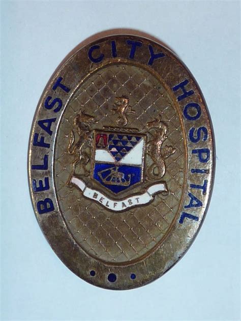 Rare Irish Belfast City Hospital Enamel Badge By Toye Co London Nursing