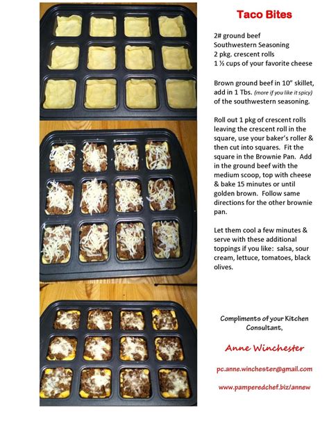 Pampered Chef Brownie Pan Recipes Muffin Pan Recipes Pampered Chef Party Party Food