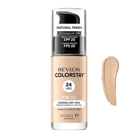 buy revlon colorstay 24h natural finish foundation normal dry skin spf 20 110 ivory online at