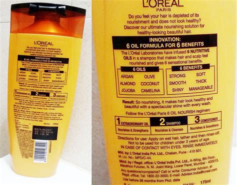 Review Loreal 6 Oil Nourish Shampoo Beauty And Lifestyle Mantra