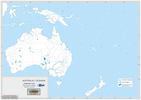 Australia I Oceania Mapa Polityczna Konturowa Mapa World Map Photo