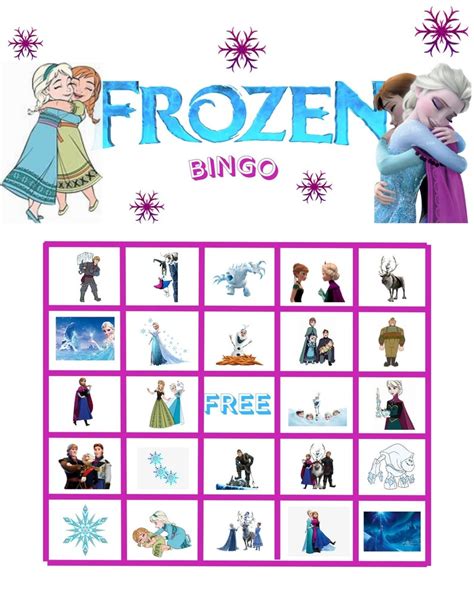 Frozen Bingo Frozen Party Bingo Printable Frozen Bingo Etsy