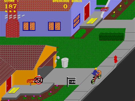 Screenshot Of Paperboy Arcade 1984 Mobygames