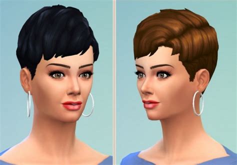 Birksches Sims Blog Teased Short Hair For Her Sims Hairs