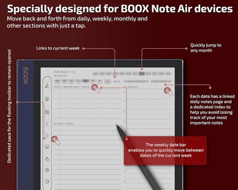 Boox Note Air Templates Daily Planner 2023 Instant Download Etsy Uk