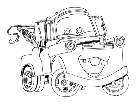 free-printable-disney-cars-tow-mater-coloring-pages-130131.jpg 607×463 pixels | Cars coloring ...