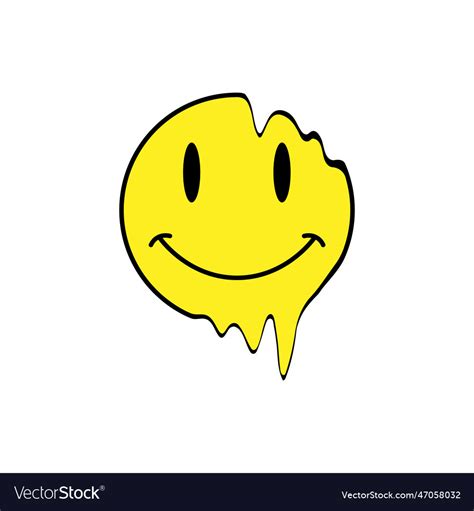 Retro Smiley Sticker Royalty Free Vector Image