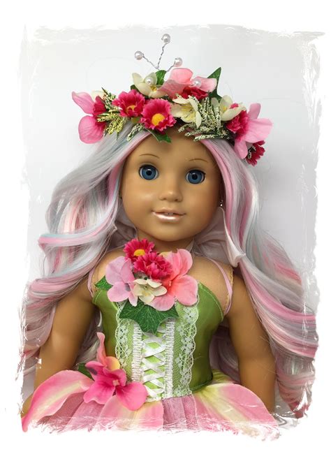 American Girl Doll Ooak Custom Pink Flower Fairy Americangirl