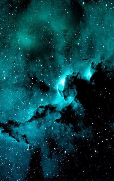 Aqua Teal Turguizeandblack Nebula Wallpaper Galaxy Art Aesthetic Backgrounds
