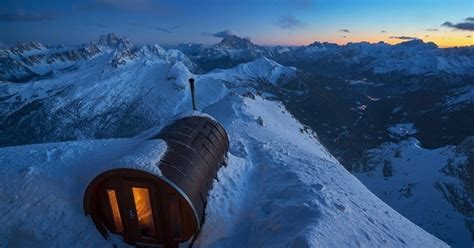 ¡cuánta Razón Rifugio Lagazuoi La Sauna Más Alta De Los Dolomitas