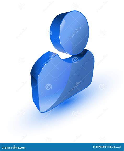 Blue User Profile Symbol Stock Vector Illustration Of Person 23724930