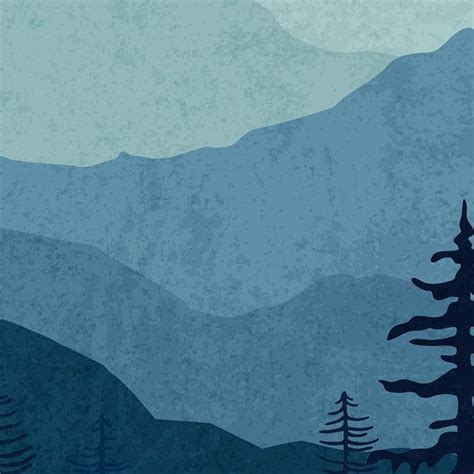 Blue Ombré Mountain Wallpaper Forest Tree And By Inaninstantart Scene