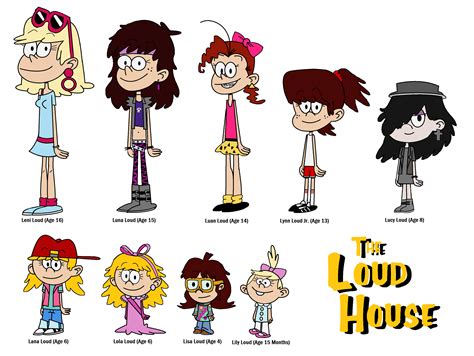 Leni Luna Luan Lynn Jr Lucy Lana Lola Lisa And Lily Loud Full