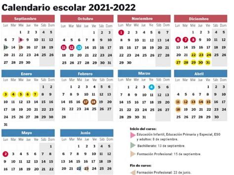 Calendario Escolar Definitivo En Aragón Curso 2021 2022 Fechas