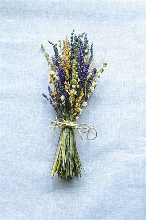 Some years every bride wants red roses, other years it's a cloud of delicate baby's breath. CUSTOM for KRISTAN Wildflower Bouquet of Montana Lavender
