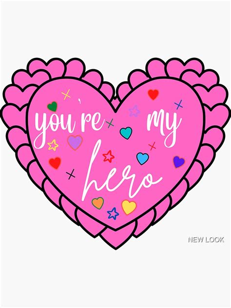 Youre My Herolove Sticker By Tubman Redbubble