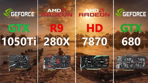 We put the 980 mhz r9 370x to the test against the 1.4 ghz 1050 to find out which you should buy, the older amd or the nvidia. GTX 1050 Ti vs R9 280X vs HD 7870 vs GTX 680 Test in 7 ...